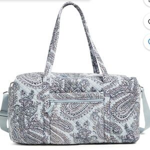 Vera Bradley Large Travel Bag / NWT / blue / purple / gray paisley